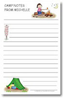 Pen At Hand Stick Figures - Large Full Color Notepads (Campfire Girl)
